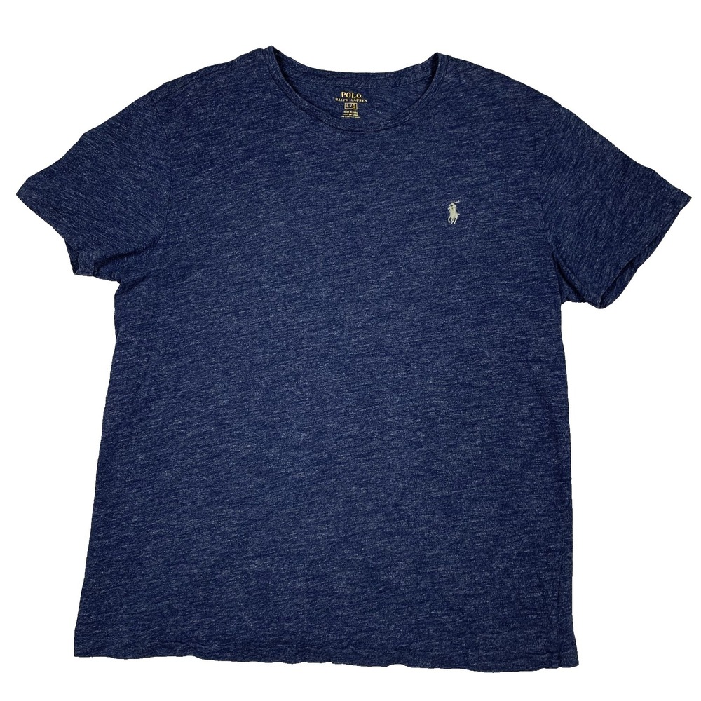 Polo Ralph Lauren T Shirt Mens Large Blue Pony Logo Short Sleeve‎ Cotton Tee